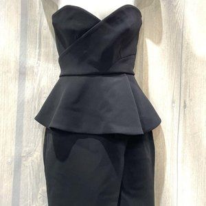 NWT Derek Lam 10 Crosby Black Strapless Dress Sz 0